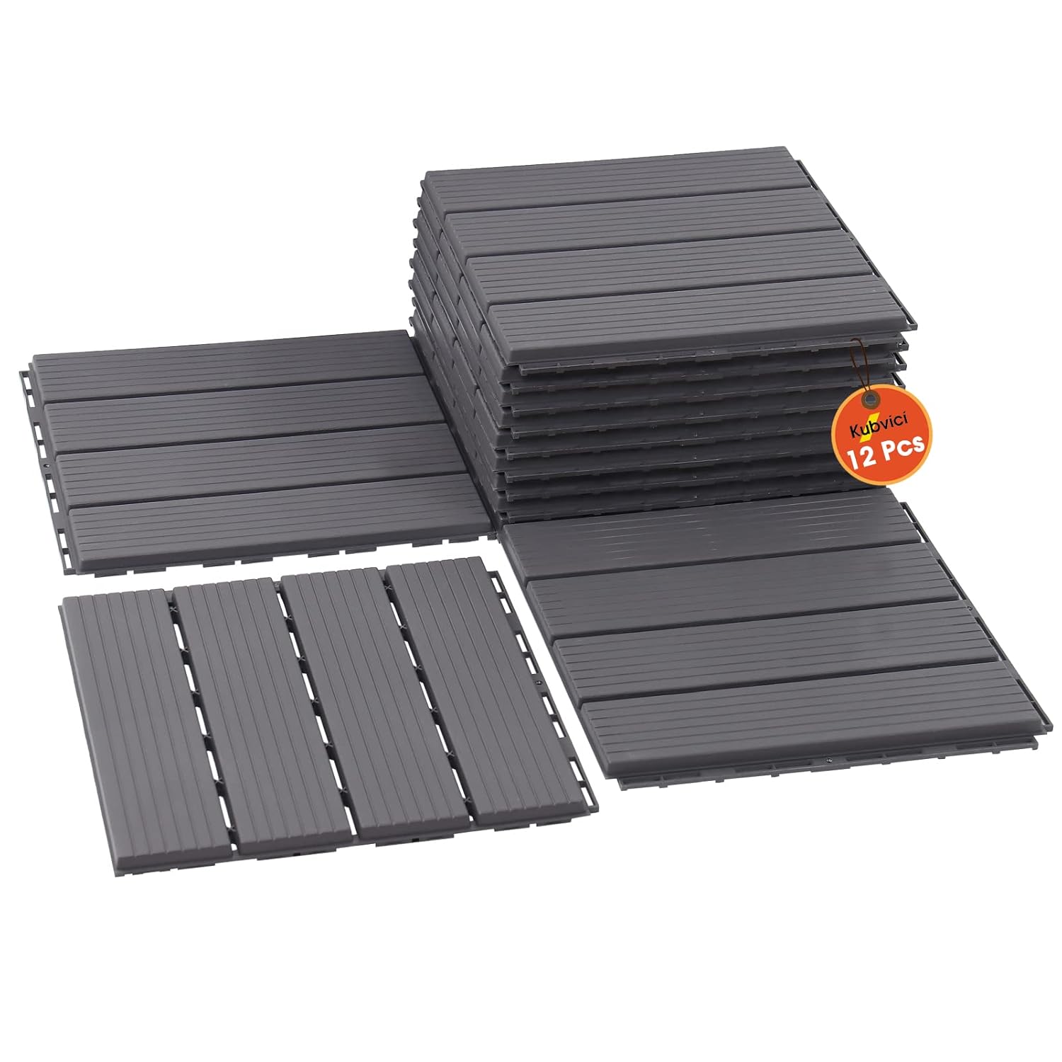 Interlocking Deck Tiles, 12 PCS 12” x 12”
