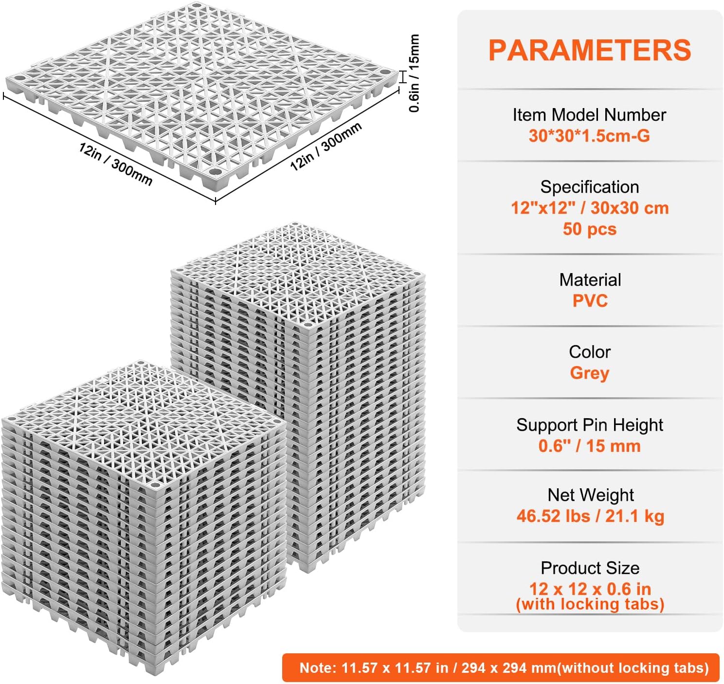 Interlocking Tiles 50 PCS