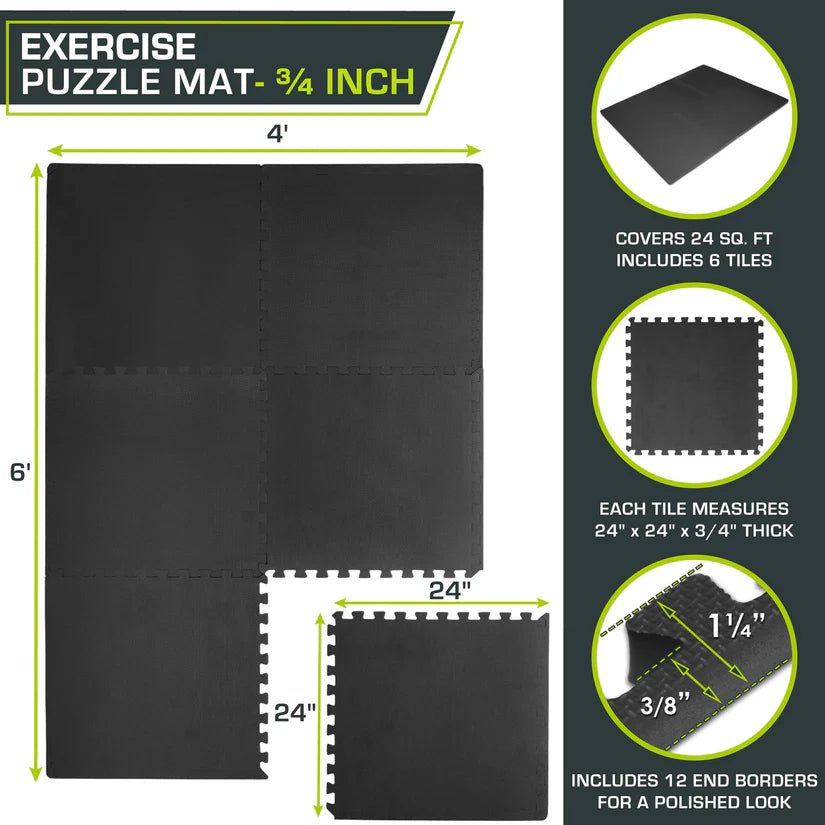 Exercise Puzzle Mat 3/4-in