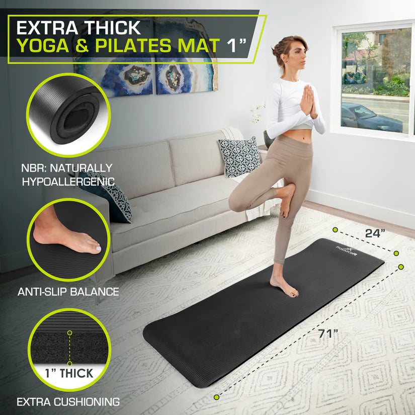 Thick Yoga and Pilates Mat 1/2 inch