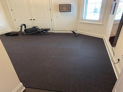 Interlocking Rubber Gym Tiles  Gray - FitFloors Home Gym