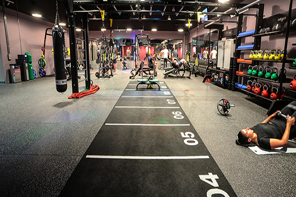 RUBBER GYM FLOORING ROLLS - GALAXY - CALIFORNIA WAREHOUSE