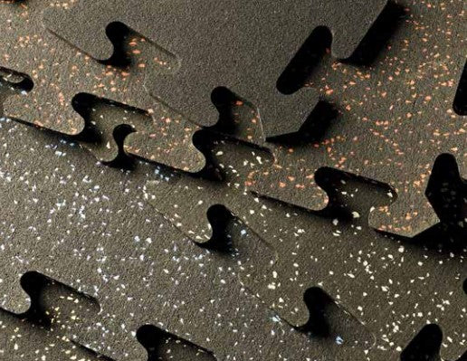 Interlocking Rubber Gym Tiles  Gray - FitFloors