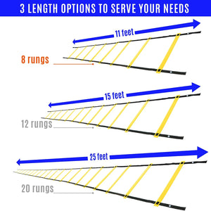 Elevate Your Game with the Speed and Agility Training Ladder - 8 Rung Design in Vibrant Yellow