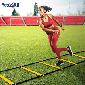 Elevate Your Game with the Speed and Agility Training Ladder - 8 Rung Design in Vibrant Yellow