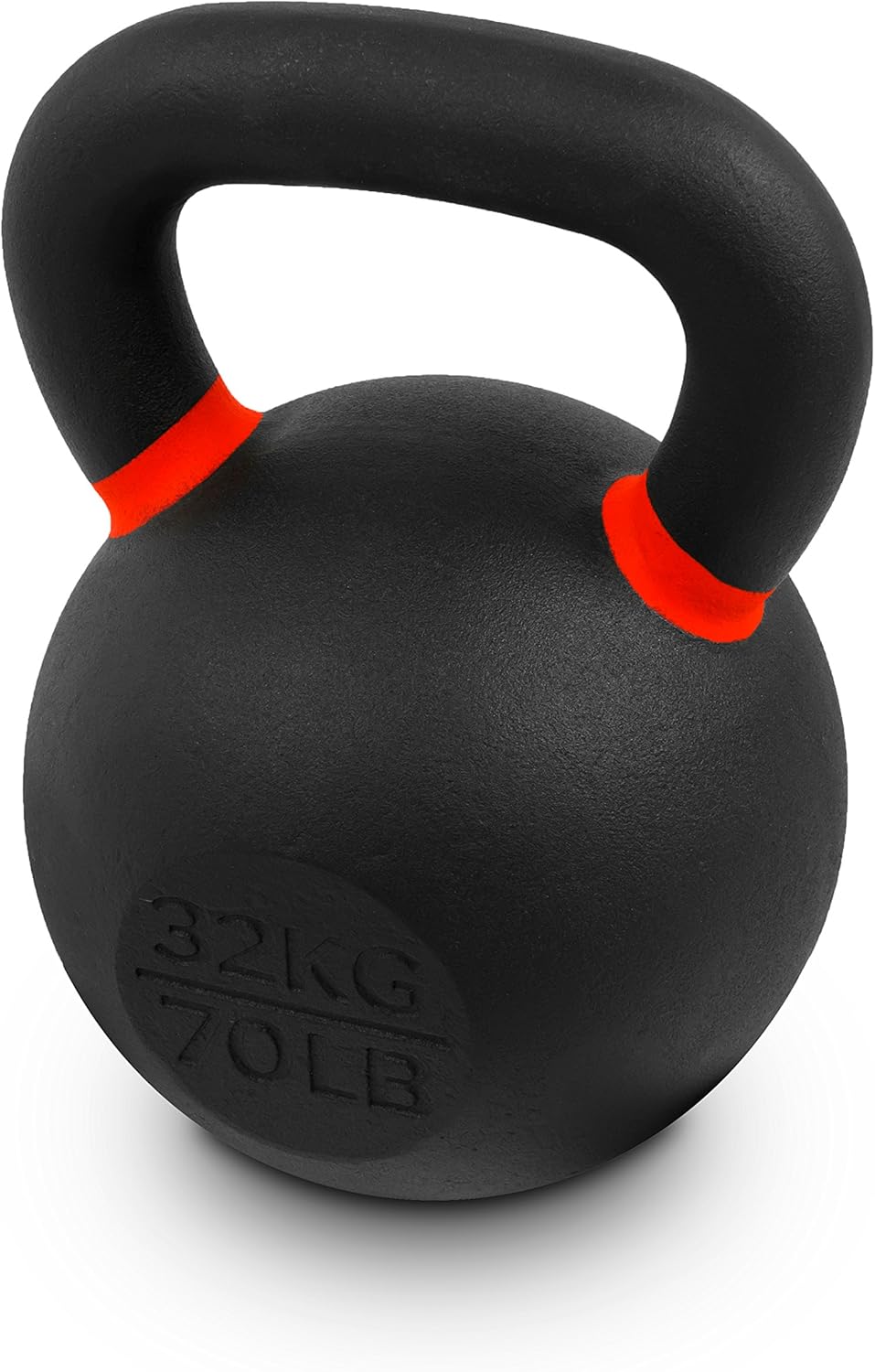 Premium Cast Iron Kettlebells Powder Coated Kettle Bells - Displays LB & KG Weight
