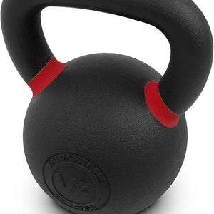 Premium Cast Iron Kettlebells Powder Coated Kettle Bells - Displays LB & KG Weight