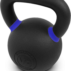 Premium Cast Iron Kettlebells Powder Coated Kettle Bells - Displays LB & KG Weight