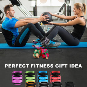 Adjustable Ankle Weights with Removable Weights