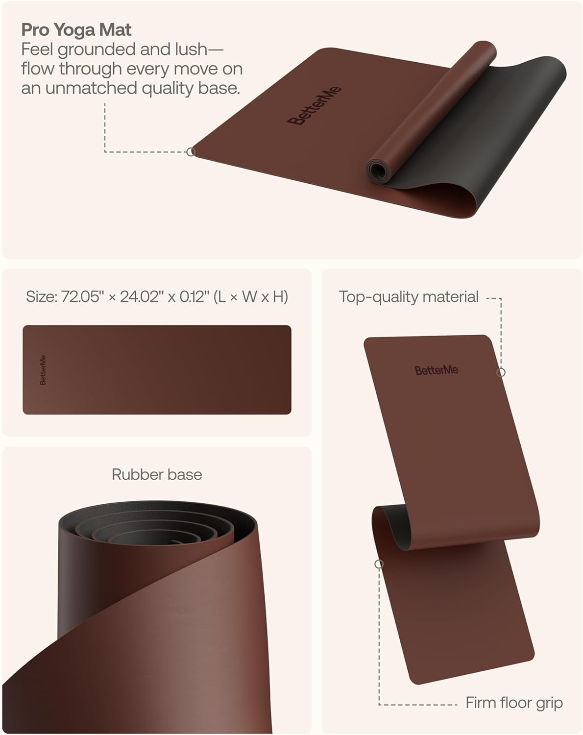 BetterMe Pro Yoga Mat - Non-Slip