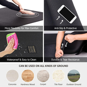 Extra Thick Large Yoga Mat - Non-Slip Workout Mat for Home Gym, Ideal for Pilates, Stretching, and Meditation (6'X4', 6'X6', 7'X5')