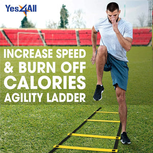 Elevate Your Game with the Speed and Agility Training Ladder - 8 Rung Design in Vibrant Yellow