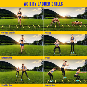Elevate Your Game with the Speed and Agility Training Ladder - 8 Rung Design in Vibrant Yellow