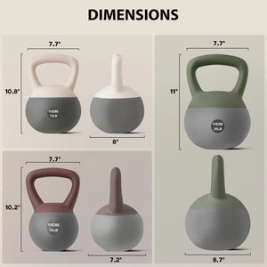 Soft Kettlebell Set –10Lbs, 15Lbs, 20Lbs Anti-Slip Grip & Wide Handle Design,Soft Kettlebell Set, Gentle Floor-Friendly Impact, for Home Functional Training, Home Gym