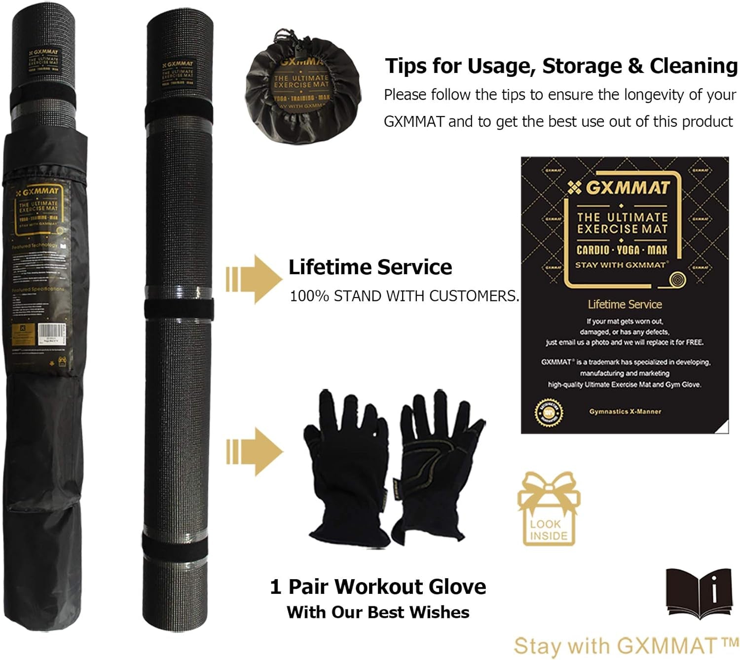 Extra Thick Large Yoga Mat - Non-Slip Workout Mat for Home Gym, Ideal for Pilates, Stretching, and Meditation (6'X4', 6'X6', 7'X5')