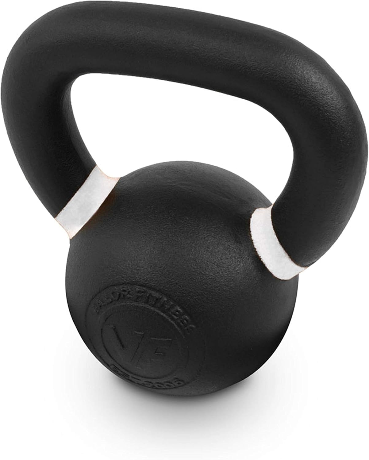 Premium Cast Iron Kettlebells Powder Coated Kettle Bells - Displays LB & KG Weight