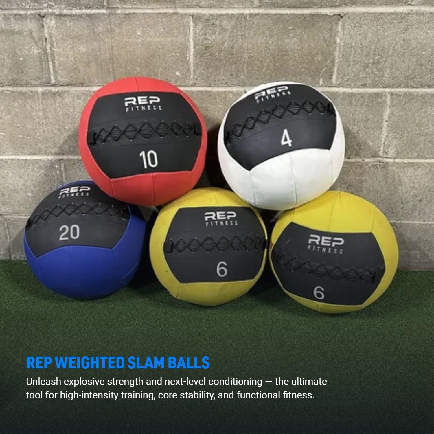 Weighted Wall Ball 6-30 LB, 14-Inch Soft Medicine Ball, Non-Bouncing PU Shell for commercial fitness facilities