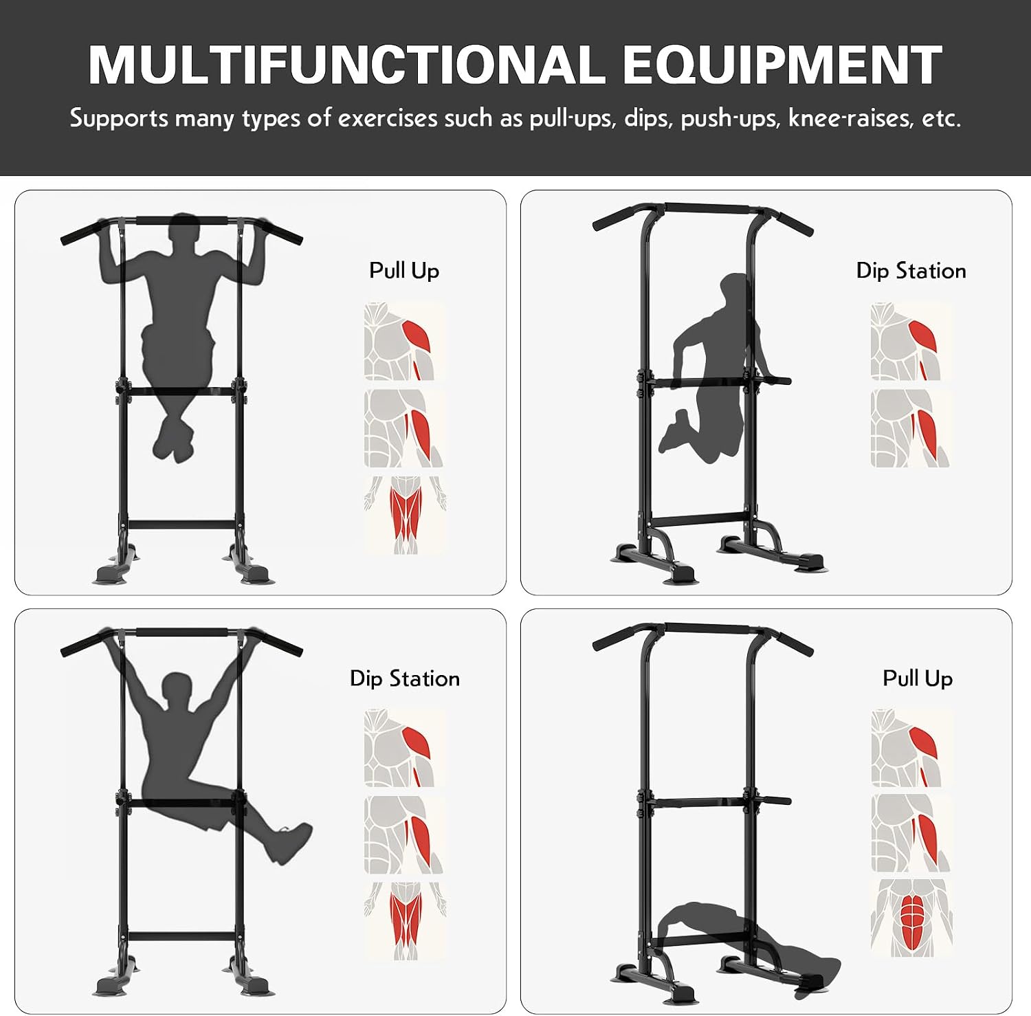 Power Tower Pull Up Bar Station