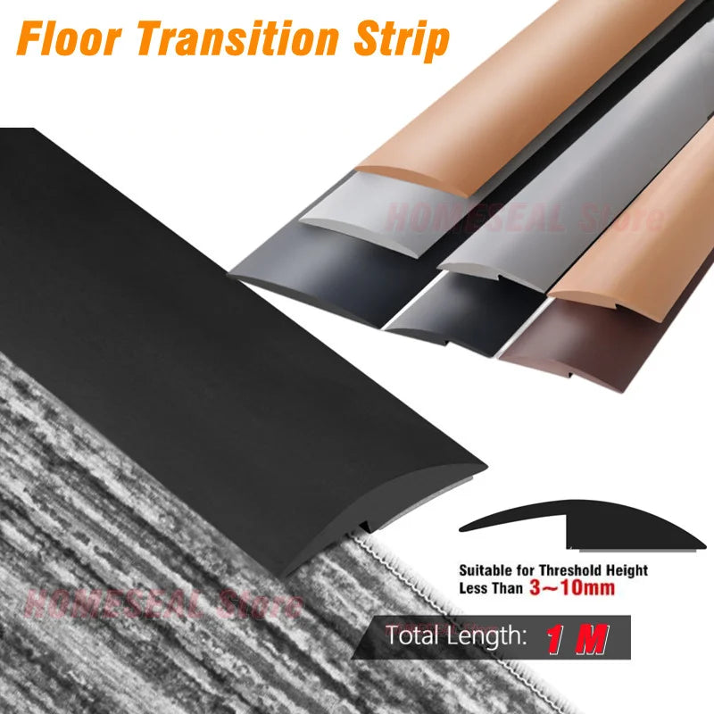 Transform Your Space with 1M Soft PVC Self-Adhesive Floor Transition Strip - Perfect for Carpet Edging and Seam Sealing!