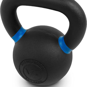 Premium Cast Iron Kettlebells Powder Coated Kettle Bells - Displays LB & KG Weight