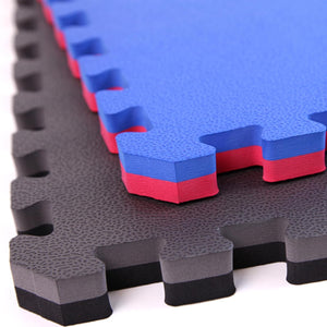 Premium 1" Thick Reversible Foam Interlocking Tiles - Perfect for Yoga, Gymnastics, MMA & Jiu Jitsu Training - Available in 3'X3' & 2'X2' Sizes