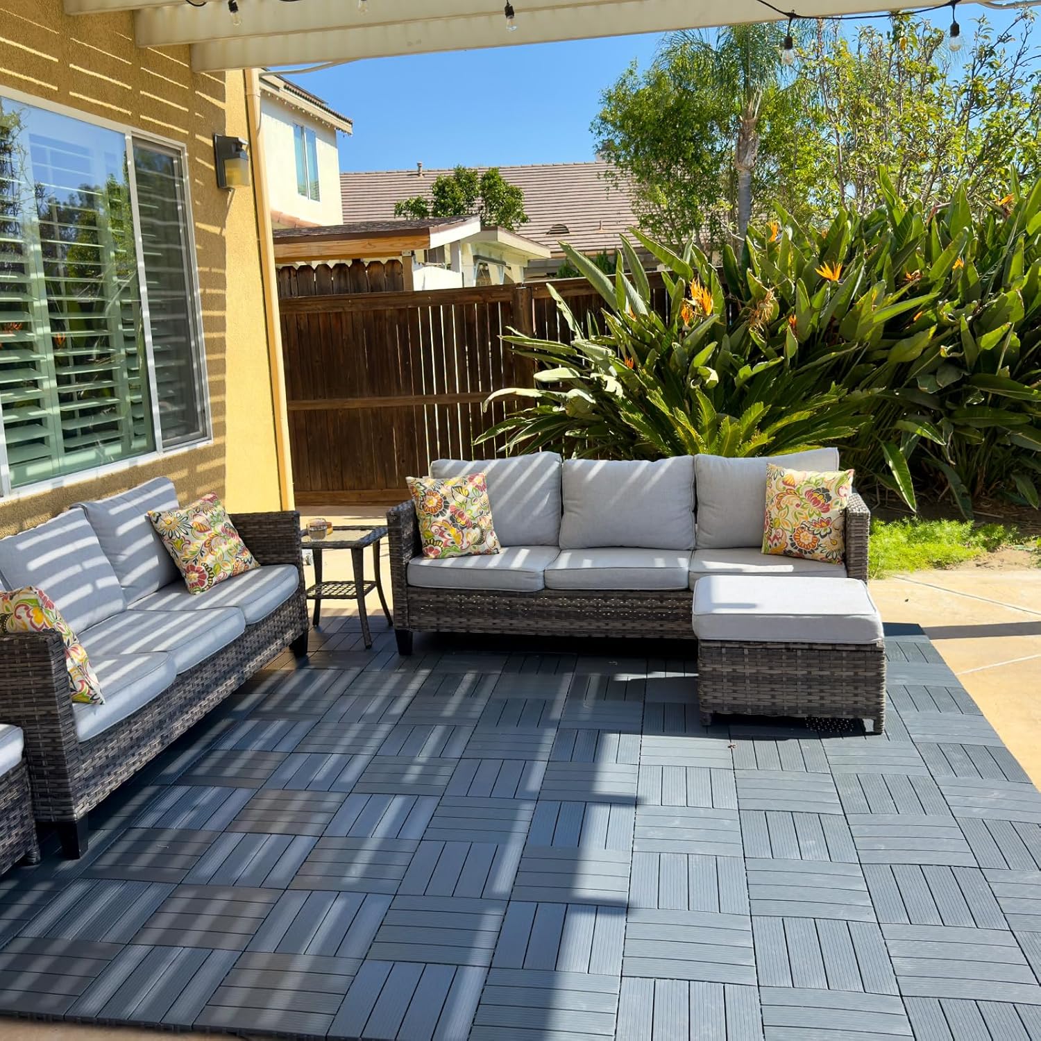 Interlocking Deck Tiles, 36 PCS 12” x 12”