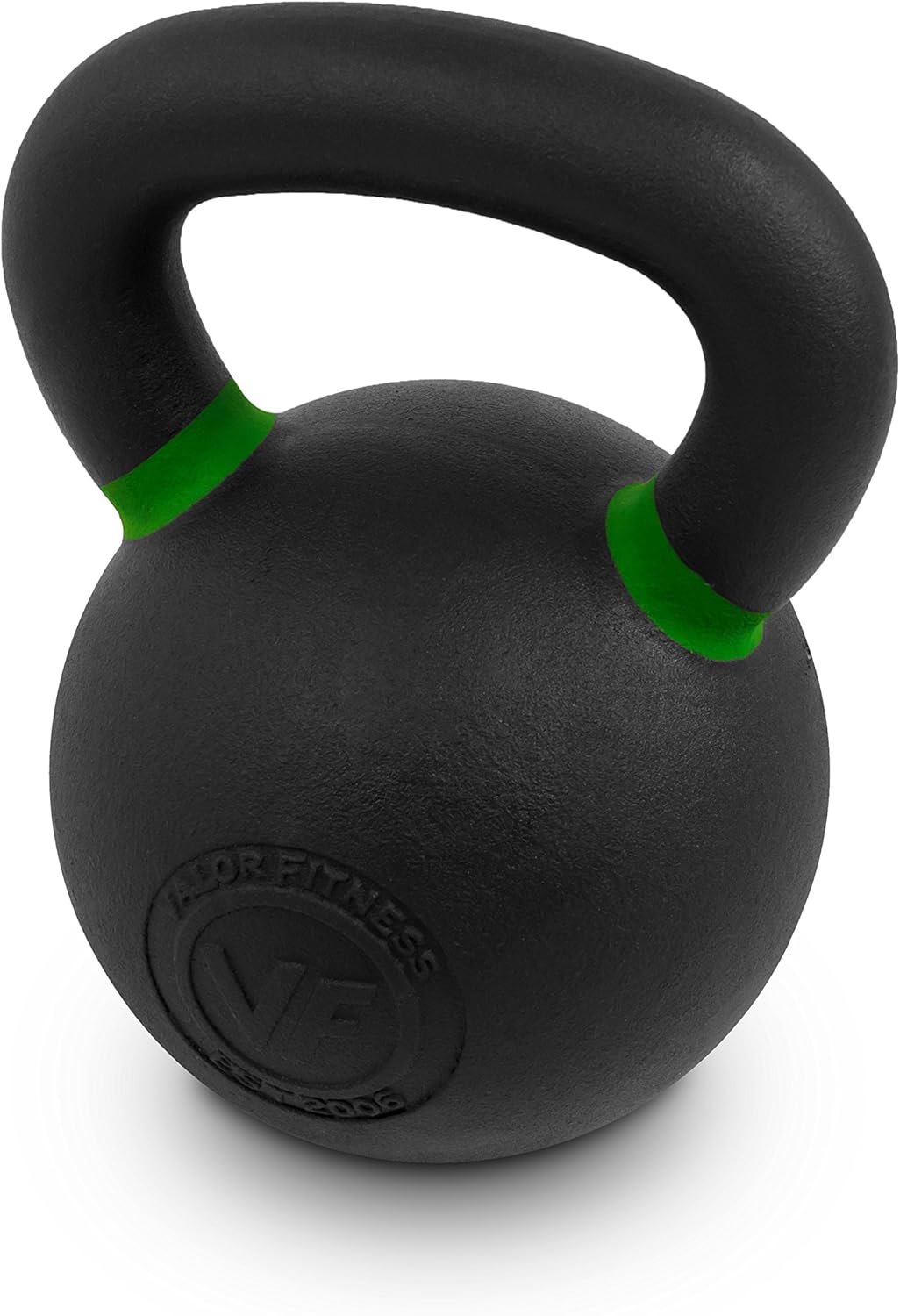 Premium Cast Iron Kettlebells Powder Coated Kettle Bells - Displays LB & KG Weight