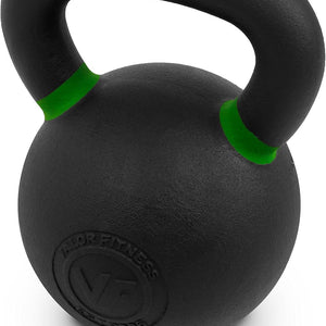 Premium Cast Iron Kettlebells Powder Coated Kettle Bells - Displays LB & KG Weight