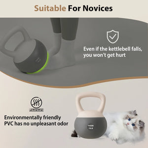 Soft Kettlebell Set –10Lbs, 15Lbs, 20Lbs Anti-Slip Grip & Wide Handle Design,Soft Kettlebell Set, Gentle Floor-Friendly Impact, for Home Functional Training, Home Gym