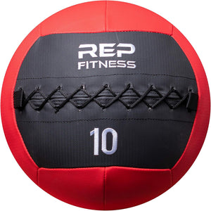 Weighted Wall Ball 6-30 LB, 14-Inch Soft Medicine Ball, Non-Bouncing PU Shell for wall ball throws