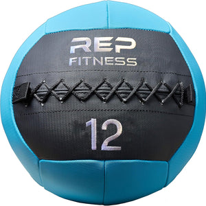 Weighted Wall Ball 6-30 LB, 14-Inch Soft Medicine Ball, Non-Bouncing PU Shell for strength and conditioning