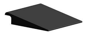 1/2" Vinyl Transition Strip/Reducer -12' length - heavy duty black