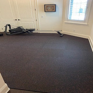 Interlocking Rubber Gym Tiles  Gray - FitFloors Home Gym