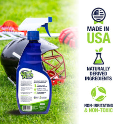 Natural Sports Cleaner & Deodorizer - 16 Fl Oz for Boxing Gloves, Helmets, Gym Bags & Equipment - Plant-Powered Freshness