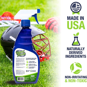 Natural Sports Cleaner & Deodorizer - 16 Fl Oz for Boxing Gloves, Helmets, Gym Bags & Equipment - Plant-Powered Freshness