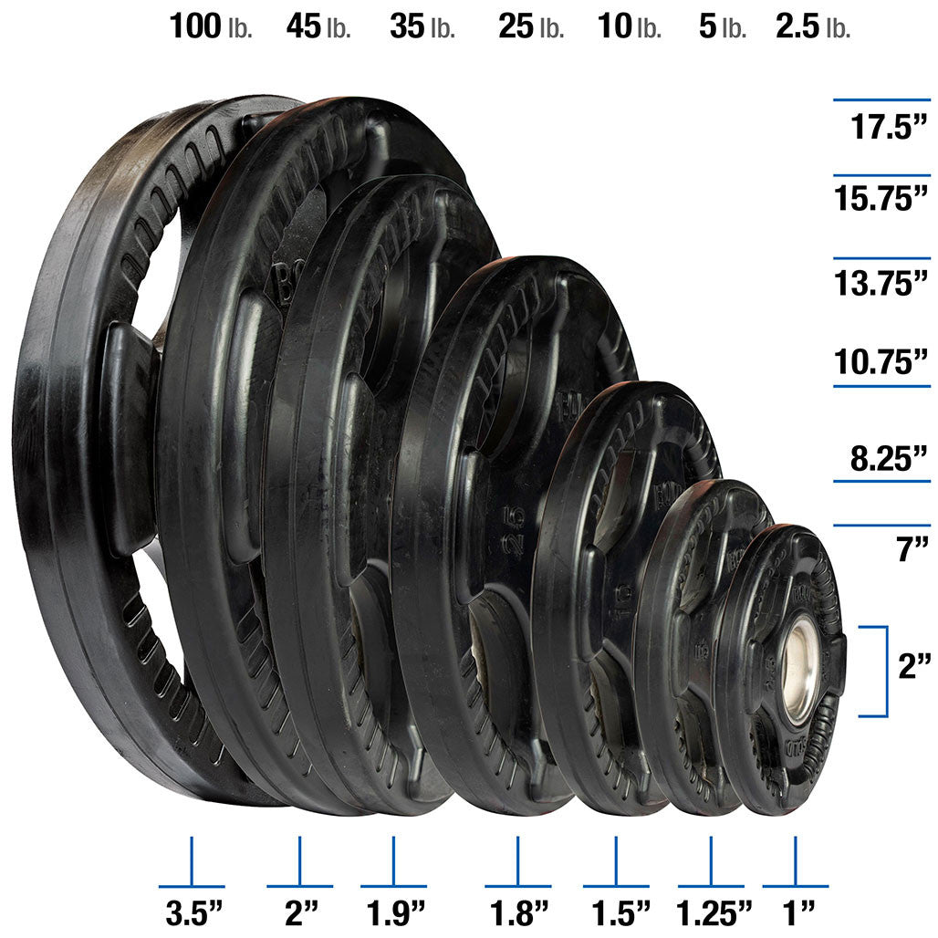 Body-Solid Rubber Grip Olympic Weight Sets with Bar & Collars