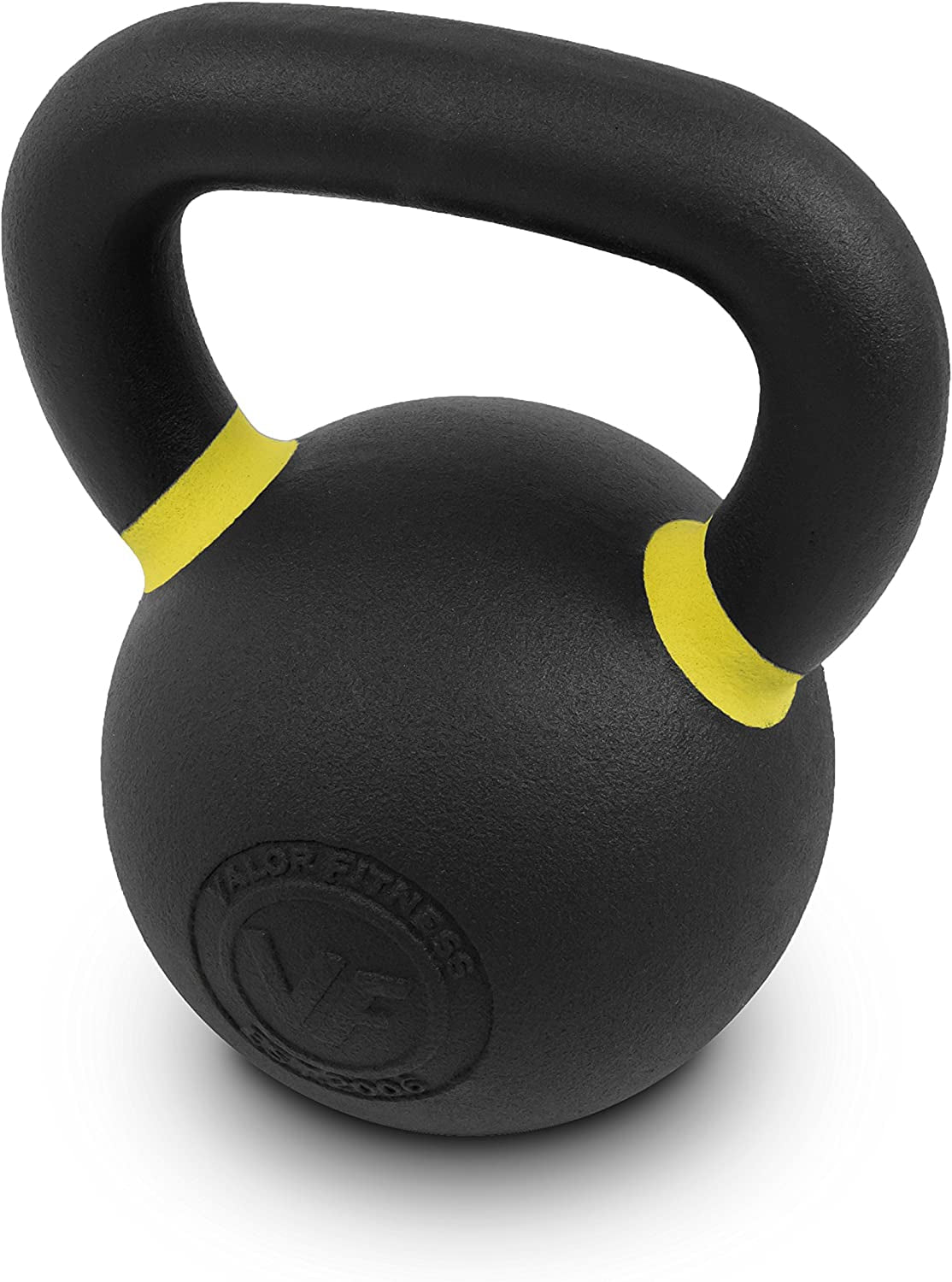 Premium Cast Iron Kettlebells Powder Coated Kettle Bells - Displays LB & KG Weight