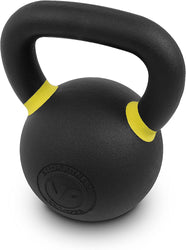 Premium Cast Iron Kettlebells Powder Coated Kettle Bells - Displays LB & KG Weight