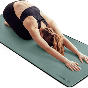 Premium Extra Thick Yoga Mat for Home and Gym Use, Multi-Layer Skid-Resistant Surface, Odor Neutralizing with Convenient Carrying Strap