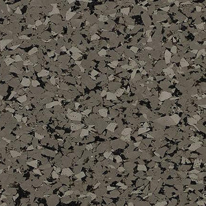 Galaxy Plus Rubber Gym Flooring Rolls - 48-Inch Wide, Recycled Rubber, Slip-Resistant, USA Made in dark gray with light gray flecks; rubber gym flooring rolls color sample