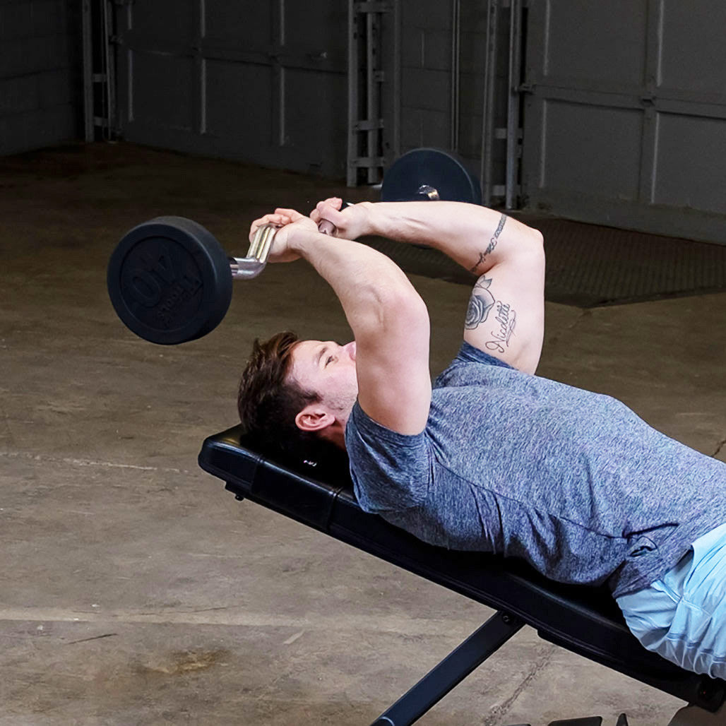 Body-Solid Tools Fixed Weight EZ Curl Barbells, from 20 to 110 lb.