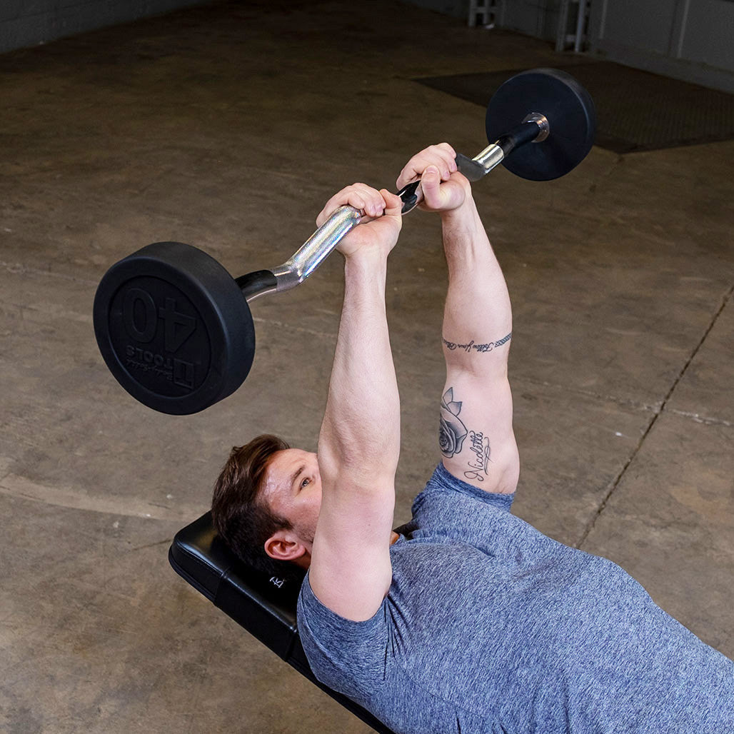 Body-Solid Tools Fixed Weight EZ Curl Barbells, from 20 to 110 lb.