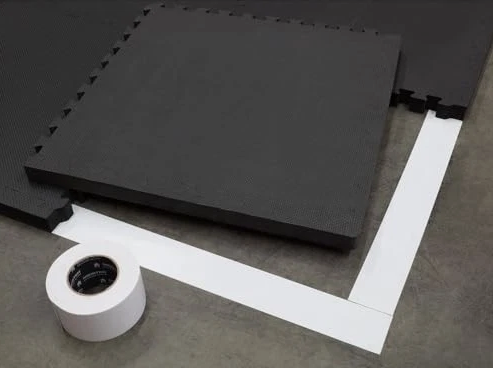 Double-Sided XL Floor Mat Tape - Secures Exercise Mats & Rugs in Place,
