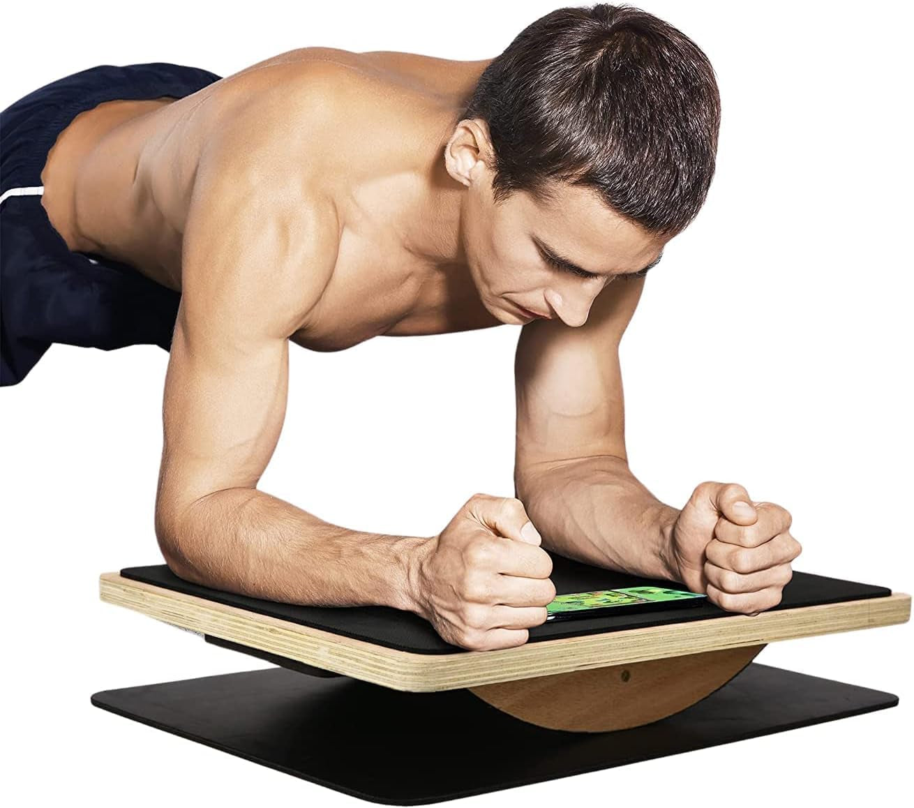 Level Up Your Leg Workout with Our 350LBS Wooden Balance Board! Perfect for Standing Desks! 🏋️‍♂️💪 #FitnessGoals #BalanceBoard