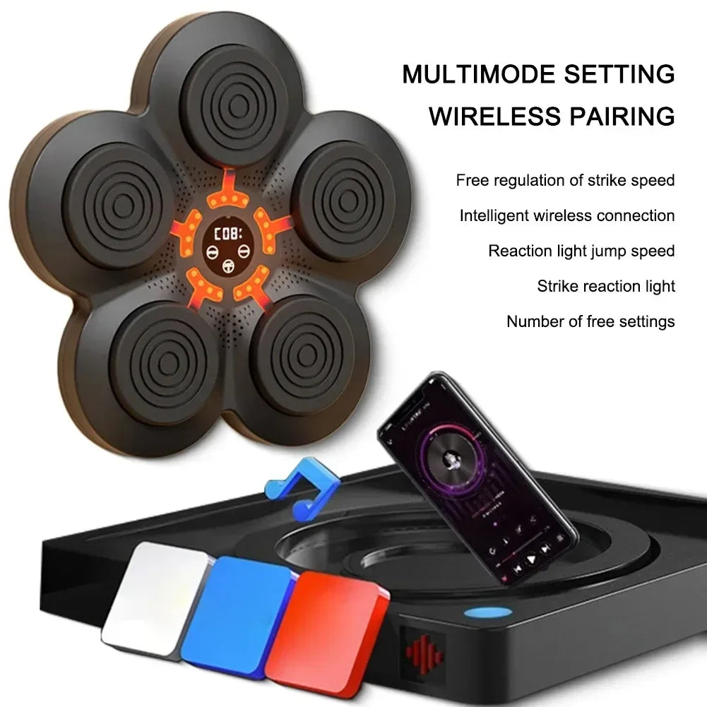 Smart Bluetooth-Enabled LED Wall Boxing Target with USB Charging for Enhanced Training Experience