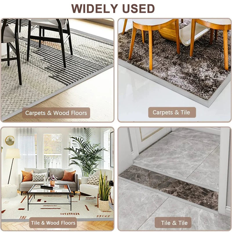 Transform Your Space with 1M Soft PVC Self-Adhesive Floor Transition Strip - Perfect for Carpet Edging and Seam Sealing!