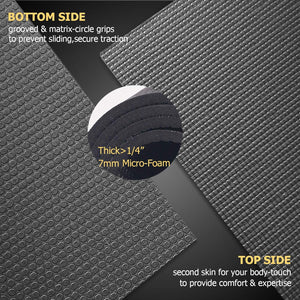 Extra Thick Large Yoga Mat - Non-Slip Workout Mat for Home Gym, Ideal for Pilates, Stretching, and Meditation (6'X4', 6'X6', 7'X5')
