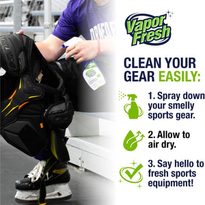 Natural Sports Cleaner & Deodorizer - 16 Fl Oz for Boxing Gloves, Helmets, Gym Bags & Equipment - Plant-Powered Freshness