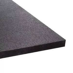 BullyMatts Trued rubber mat corner detail showing precision trued edges and surface texture