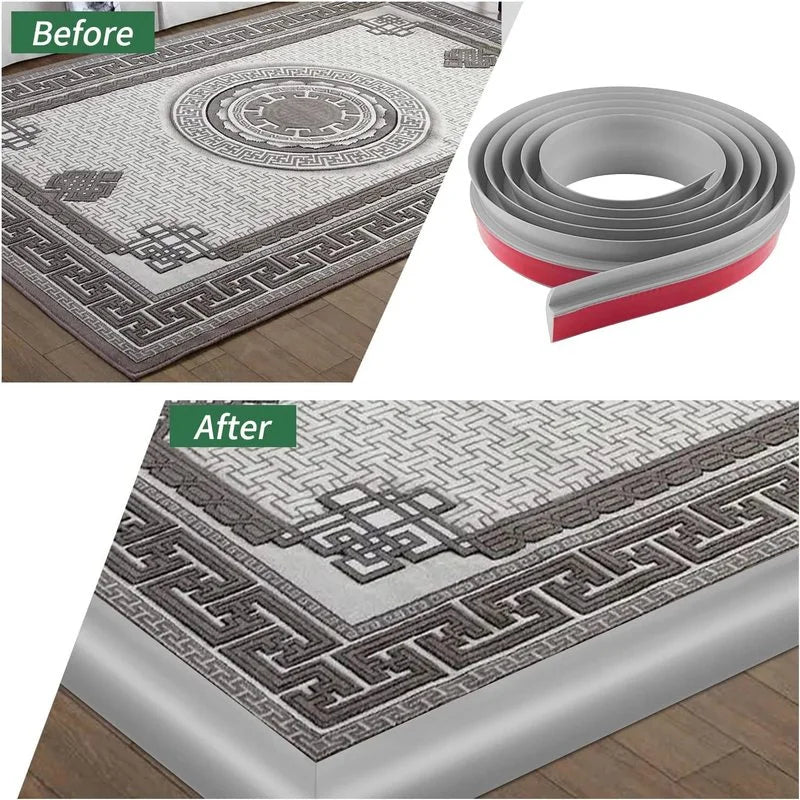 Transform Your Space with 1M Soft PVC Self-Adhesive Floor Transition Strip - Perfect for Carpet Edging and Seam Sealing!